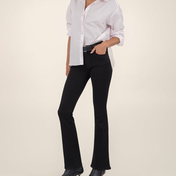 Kut from the Kloth Natalie Mid Rise Bootcut, Petite Size 16P16P / Black - Picture 3 of 3